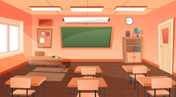 Empty school classroom for lessons - Vector, Image