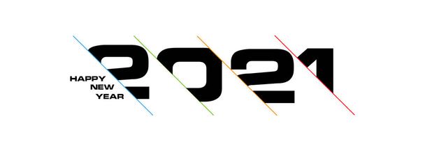 Vektor-Web-Banner grüßt frohes neues Jahr 2021 in Abschnitt - Vektor, Bild