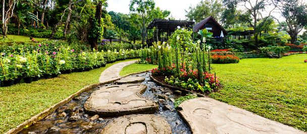 Panorama Landscaping in the garden. - Photo, Image