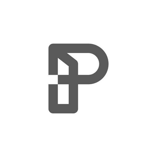 p beginletter vector logo pictogram - Vector, afbeelding
