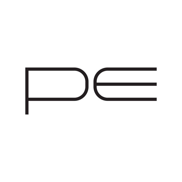 pe initial letter vector logo icon - Vector, Image