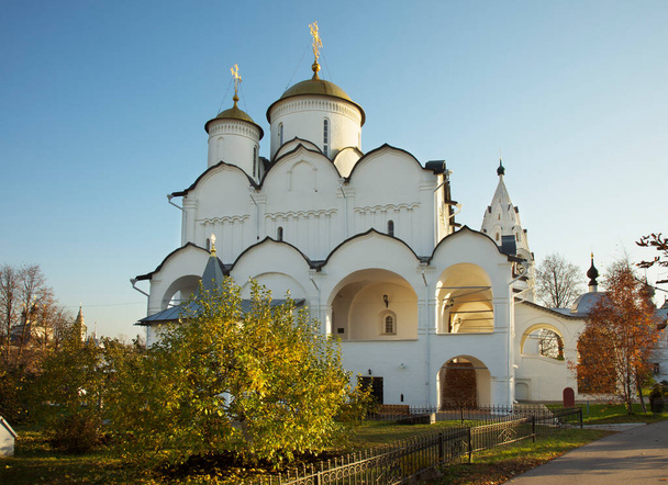 Cathedral of Intercession of Holy Virgin Mary at Holy Intercession (Pokrovsky) monastery in Suzdal. Russia - 写真・画像