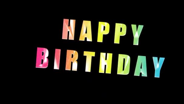 Mutlu doğum günü animasyonları. Kutlama. Renkli harfler - Video, Çekim