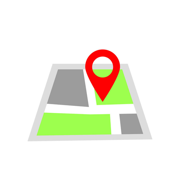 Lapos színes térkép ikon pin marker. - Fotó, kép