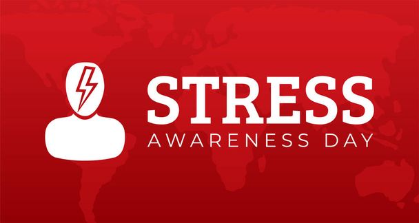 Red Stress Awareness Day Antecedentes Ilustración de banners - Vector, imagen