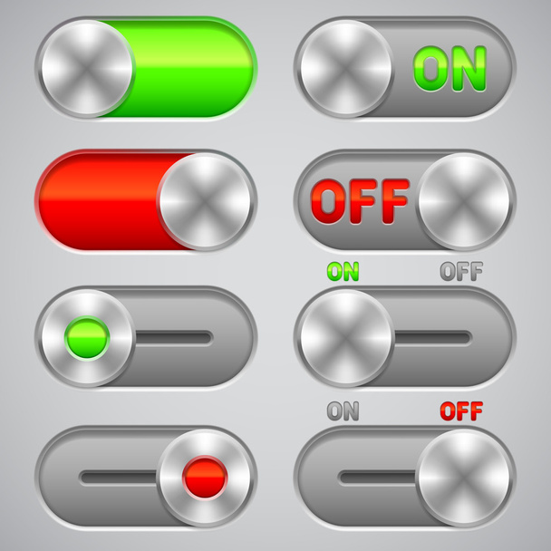 On and Off switches. - Vetor, Imagem