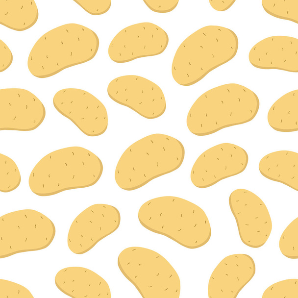 seamless pattern with potatoes. vector illustration - Vektor, Bild