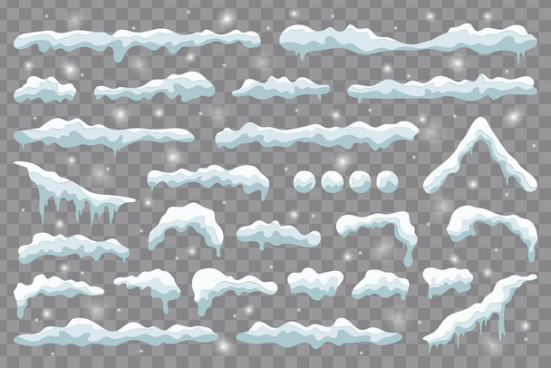 set tappi neve - Vettoriali, immagini