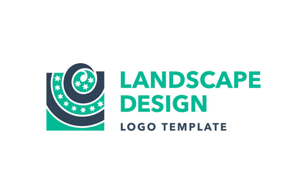 Ландшафтный дизайн или шаблон логотипа садоводства - Вектор,изображение