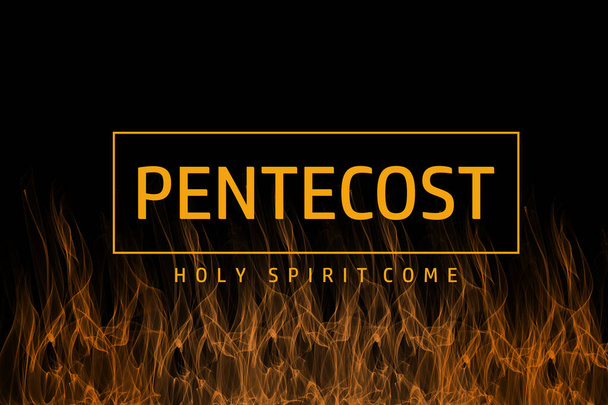 Pentecost Sunday Special Design, Come Holy Spirit, Typography for print or use as poster, card, flyer or Banner  - Photo, Image