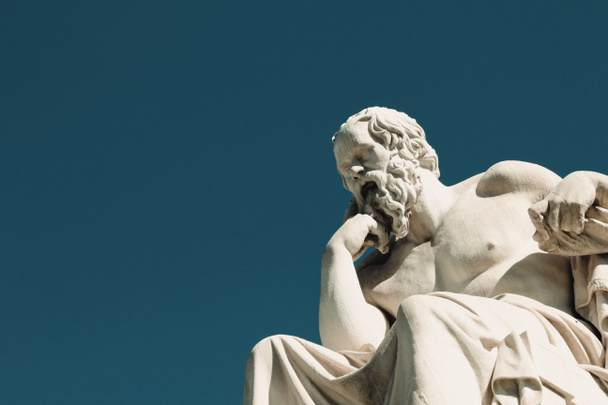 Szókratész ókori görög filozófus szobra, Athén, 2020. október 9.. - Fotó, kép