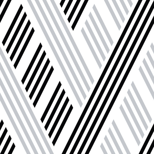 Patrón con rayas grises negras y plateadas - Vector, imagen