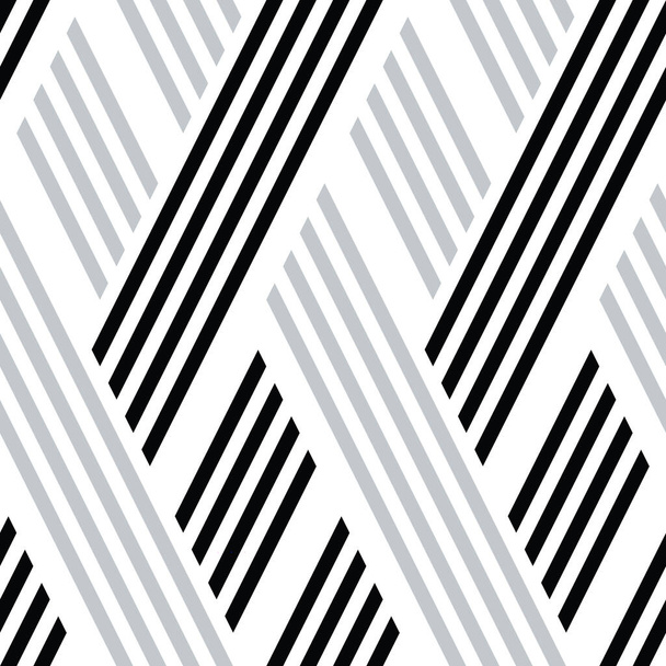 Patrón con rayas grises negras y plateadas - Vector, imagen