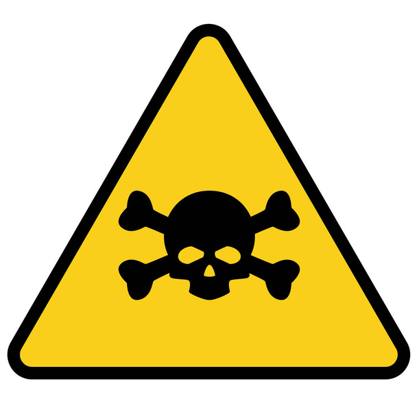 malware aandacht gevaar op witte achtergrond. waarschuwingscirkel teken. stralingssymbool. - Vector, afbeelding
