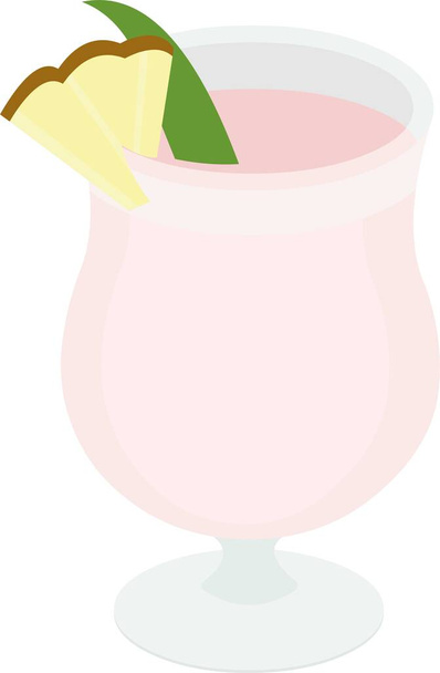 Emoticono vectorial ilustración de una bebida tropical - Vector, imagen