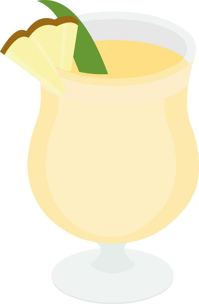 Vector emoticon illustratie van een tropische drank - Vector, afbeelding