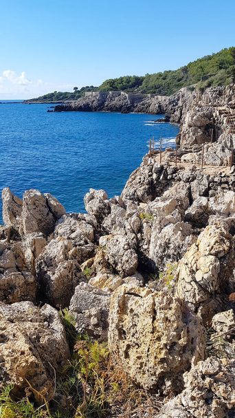Tájkép a Cap d 'Antibes-ben, Dél-Franciaország - Fotó, kép