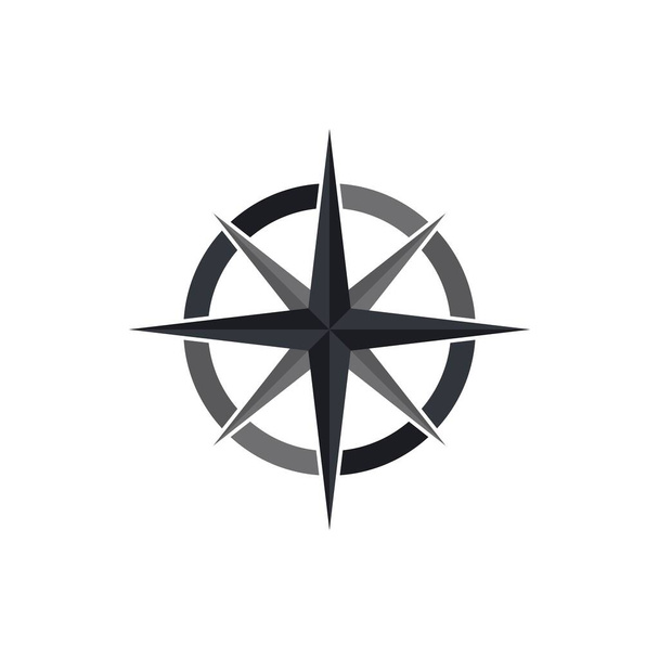 Brújula Logo Plantilla vector icono ilustración diseño - Vector, Imagen