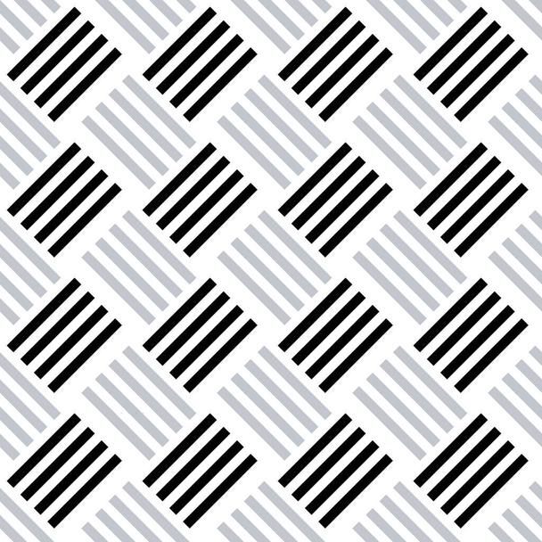 patrón sin costura con segmentos negros oblicuos - Vector, Imagen
