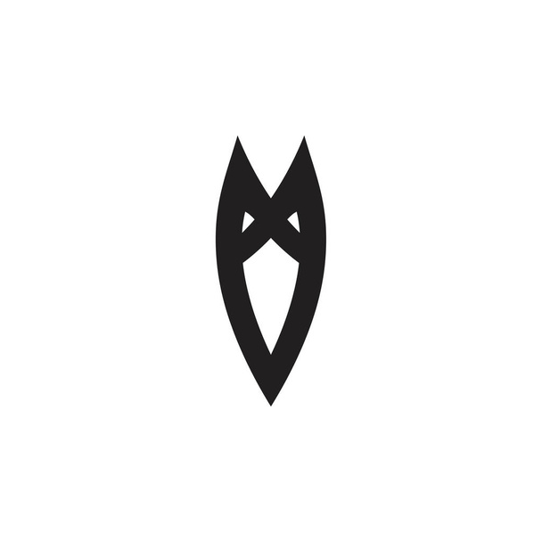 MX文字のロゴデザインベクトルとシールド - ベクター画像