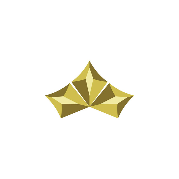 3D arany gyémánt logó design vektor - Vektor, kép