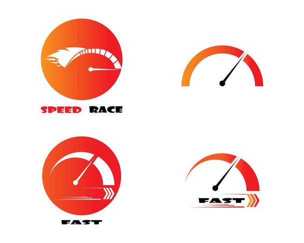 Logotipo más rápido Plantilla vector icono ilustración diseño - Vector, imagen