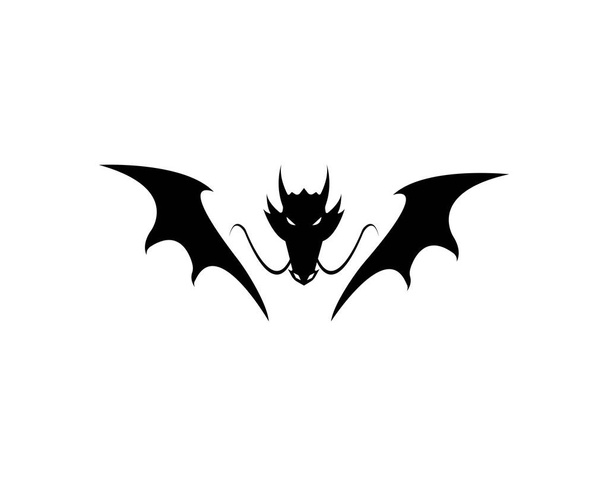 dragão cor plana logotipo modelo vetor ilustração - Vetor, Imagem