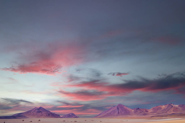 Amazing sunset sky over Altiplano, Bolivia - Photo, Image