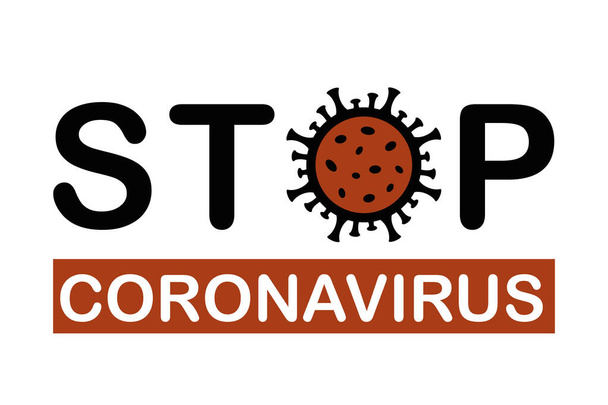 Coronavirus stoppen Typografie Infografik - Vektor, Bild