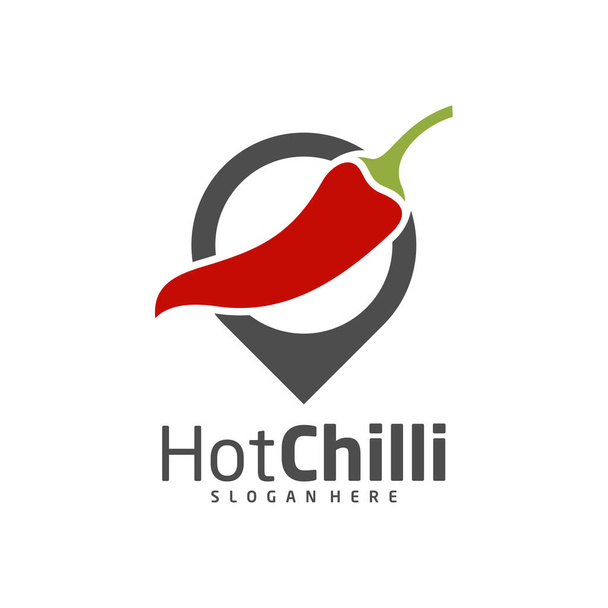 Point Chili logo design vector template, Red Chili Illustration, Symbol Icon - Vector, Image