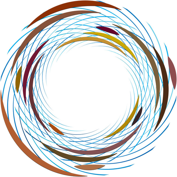 Overlaying abstract Spiral, Swirl, Twirl vector. Volute, helix, cochlear vertigo circular, geometric illustration. Abstract circle - Vektor, kép