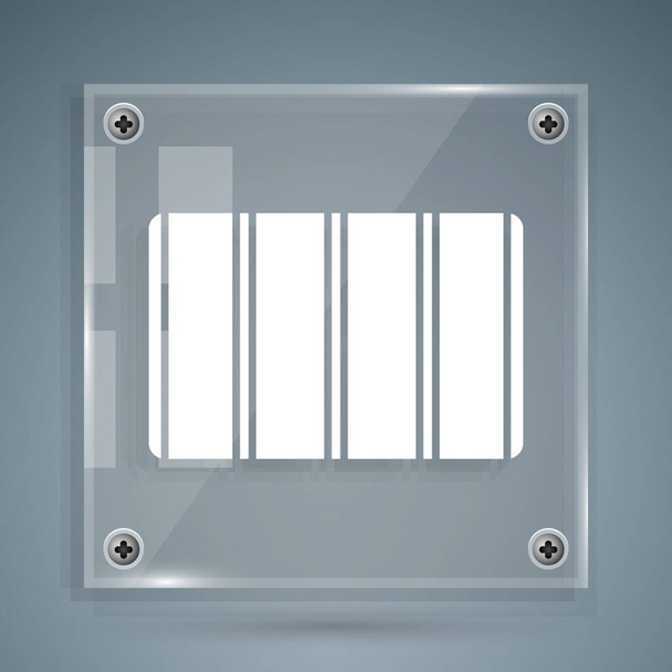 Icono de guía de paleta de color blanco aislado sobre fondo gris. Cuadrícula modular. Paneles cuadrados de vidrio. Vector. - Vector, Imagen