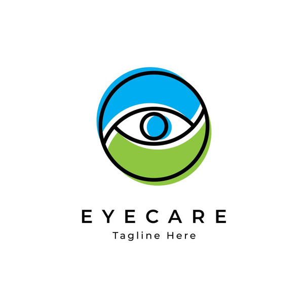 Logo pielęgnacji oczu design template.eye symbol dla kliniki medycznej - Wektor, obraz