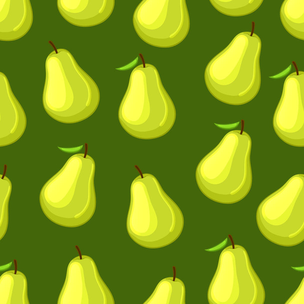 vector seamless pattern with yellow pears - Vektor, obrázek