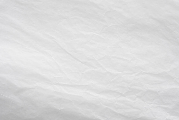 White crumpled paper abstract background texture - Photo, Image
