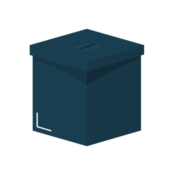 значок избирательного ящика, плоский стиль - Вектор,изображение
