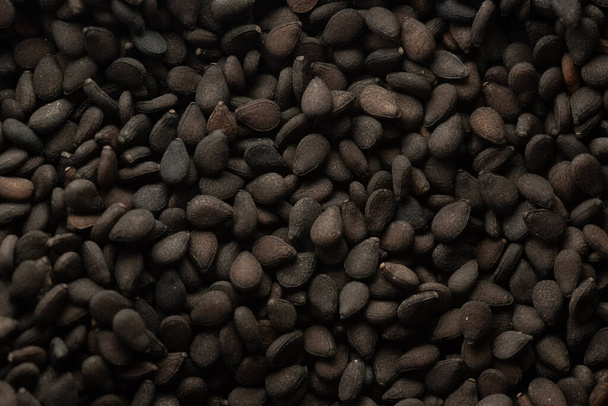 Black Sesame seeds macro close up, selective focus - Photo, Image