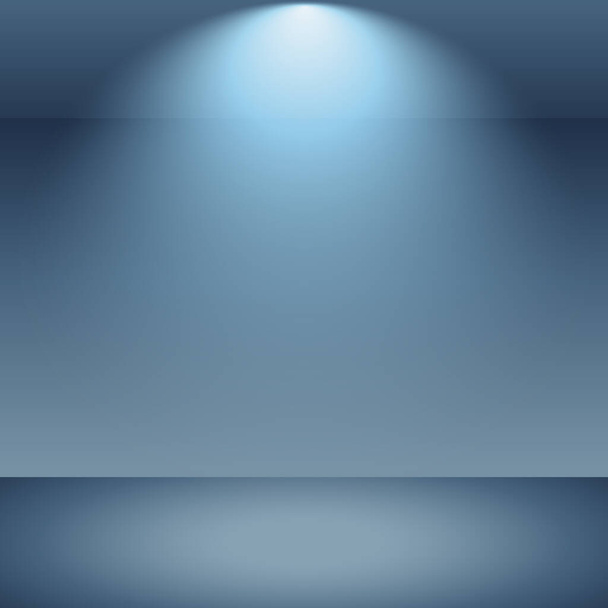 Fondo estudio panorámico azul con resplandor blanco - Vector - Vector, Imagen