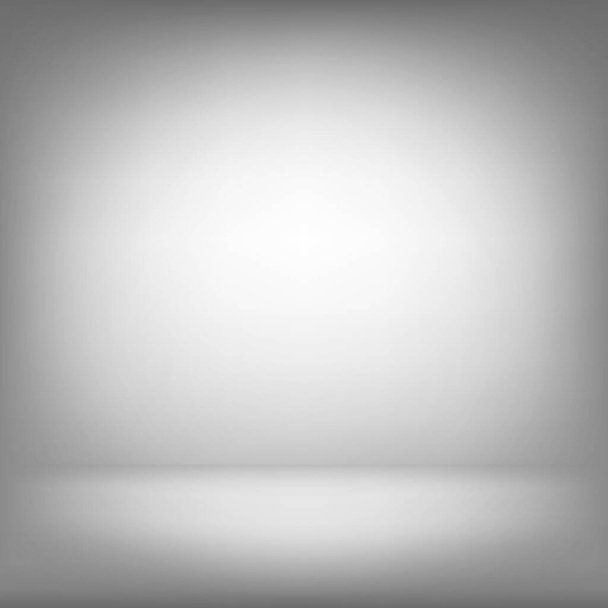 Blanco con fondo estudio panorámico gris con brillo blanco - Vector, imagen