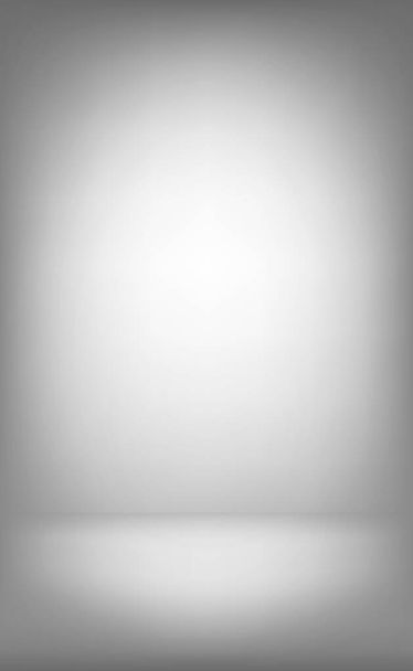 White with gray panoramic studio background with white glow - Vector, Image