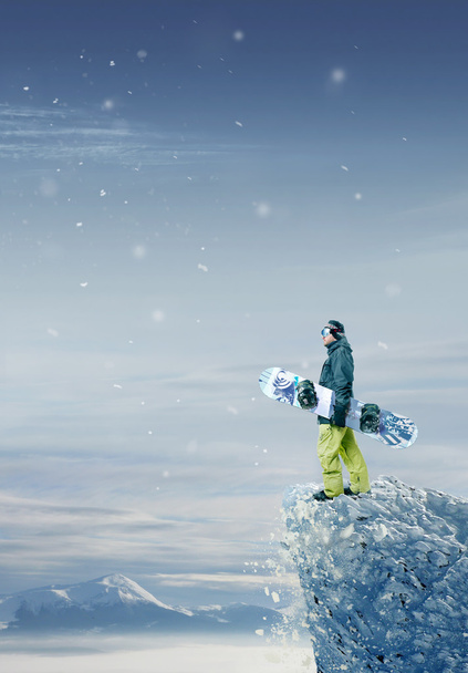snowboarder de pé
 - Foto, Imagem