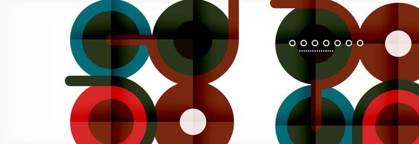 Круги и линии абстрактный фон для обложек, баннеров, листовок и плакатов и других шаблонов - Вектор,изображение