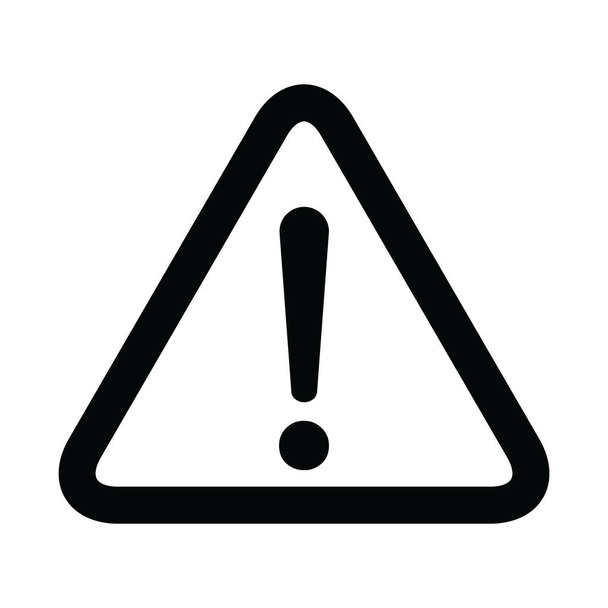 Avertissement de danger, symbole d'avertissement icône vectorielle signe plat symbole avec point d'exclamation isolé sur fond blanc . - Vecteur, image