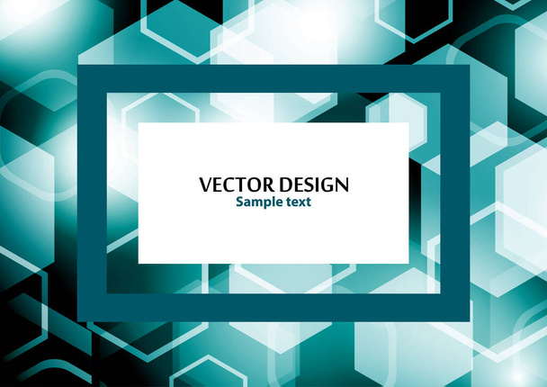 Antecedentes de negocio de tecnología futura abstracta con patrón hexágono, brillo y lugar para su contenido. Ilustración vectorial: gráficos vectoriales - Vector, imagen