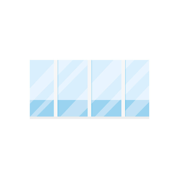 tiszta ablakok ikon, lapos stílus - Vektor, kép