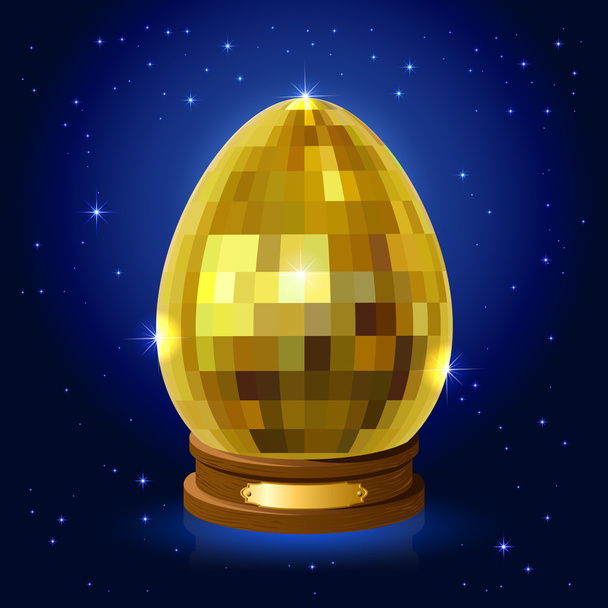 Easter egg on a stand - Vector, imagen