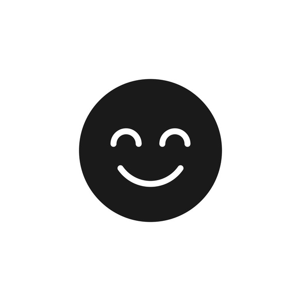 Icono emoji feliz aislado sobre fondo blanco. Smiley emoticono símbolo moderno, simple, vector, icono para el diseño del sitio web, aplicación móvil, ui. Ilustración vectorial - Vector, Imagen