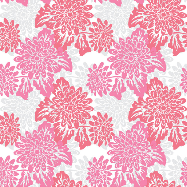 Elegant seamless pattern with gerbera flowers, design elements. Floral  pattern for invitations, cards, print, gift wrap, manufacturing, textile, fabric, wallpapers - Vector, Imagen