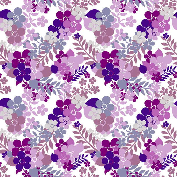 Elegant seamless pattern with abstract flowers, design elements. Floral  pattern for invitations, cards, print, gift wrap, manufacturing, textile, fabric, wallpapers - ベクター画像