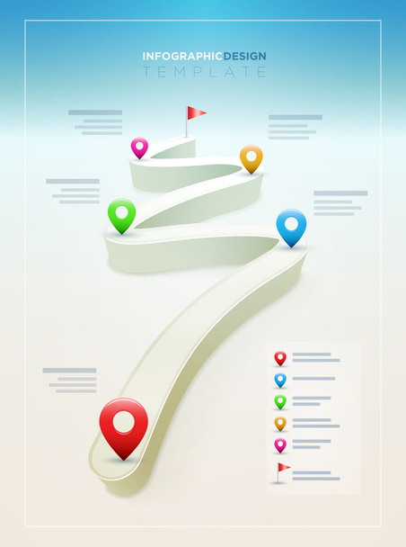 Road Infographic Design Template - Vector, Image